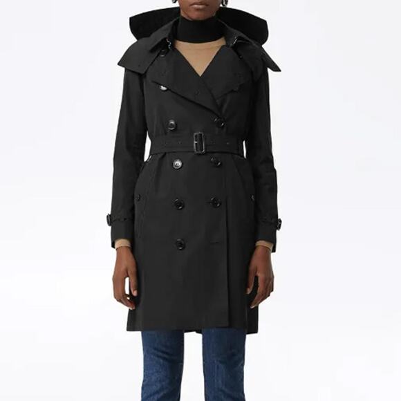 Burberry Brit Black Kensington Trench Coat Size US